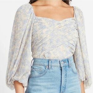 💛 Floral Puff Sleeve Top